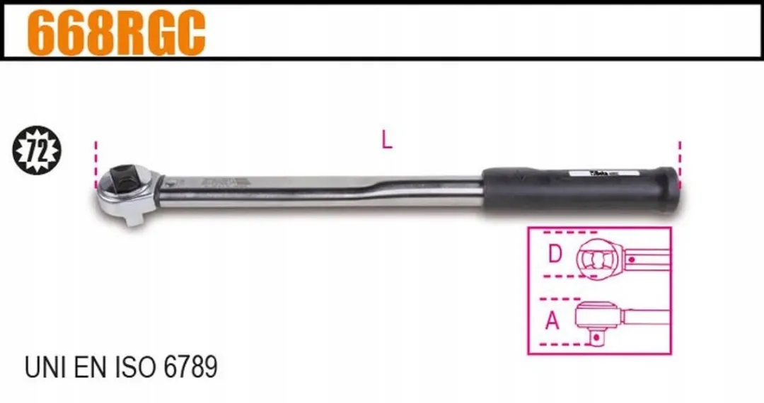 Beta Momentsleutel 668RGC/6 12-60 Nm 3/8''