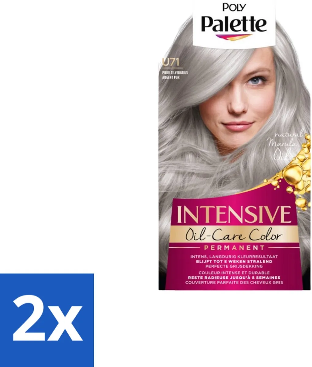Schwarzkopf Poly Palette U71 Puur Zilvergrijs Haarverf 230ml
