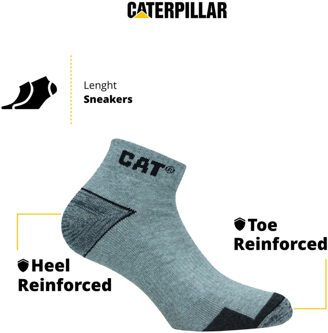 Caterpillar Korte Werksokken Heren 12 Paar - Lichtgrijs