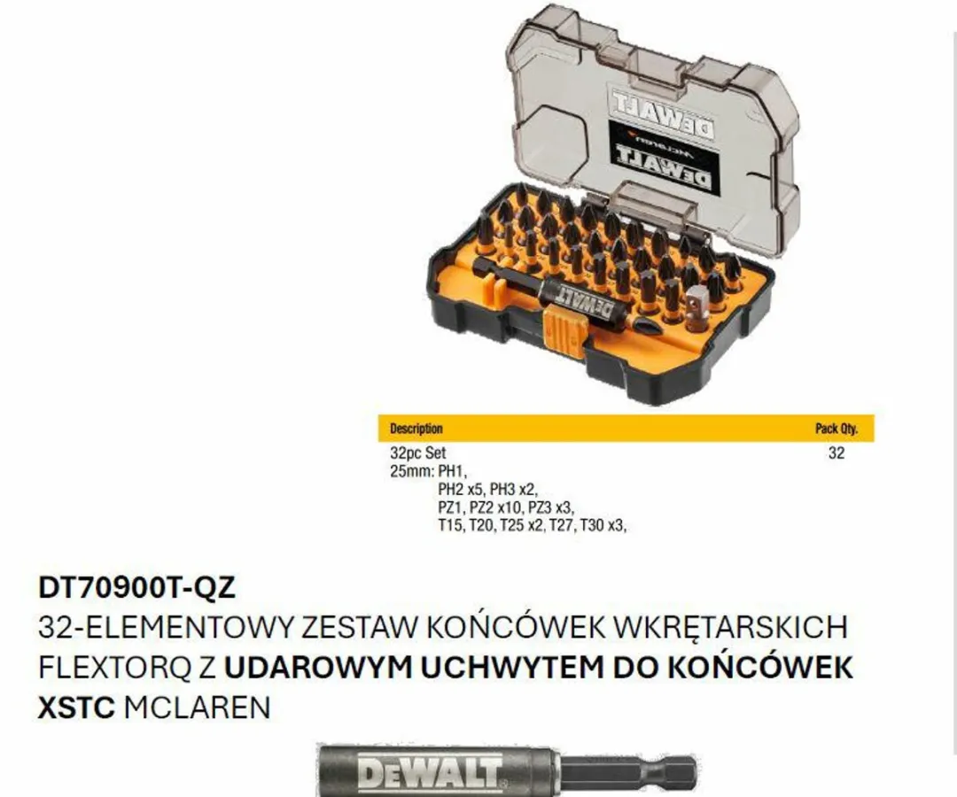 DeWalt FLEXTORQ DT70900T Impact Set 32-delig