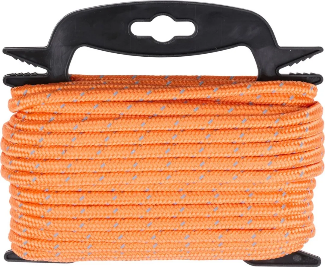 BLACK+DECKER Spanband met Oproller 20m 6mm - Nylon - Oranje