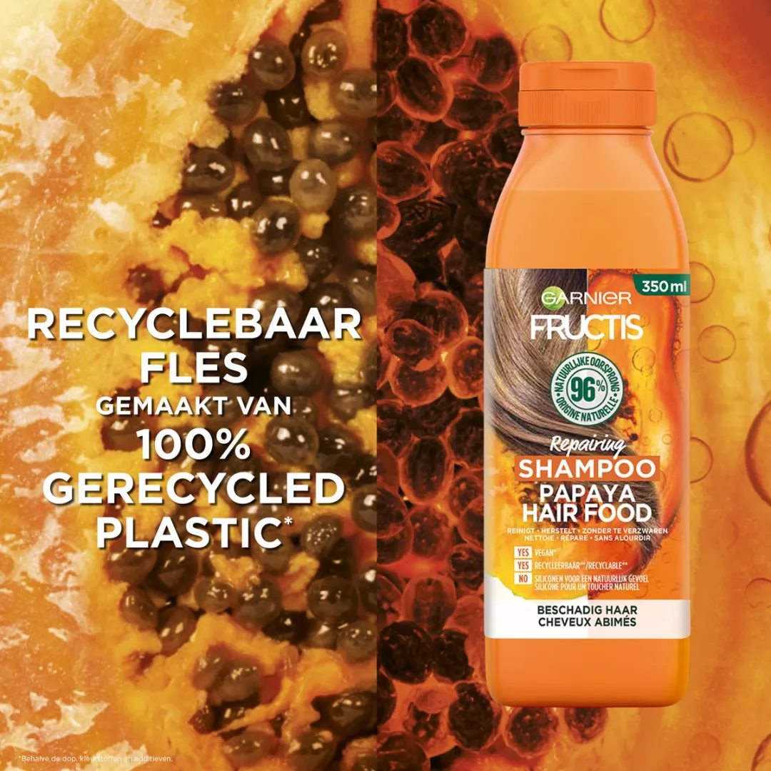 Garnier Fructis Hair Food Papaya Shampoo - 6x350ml