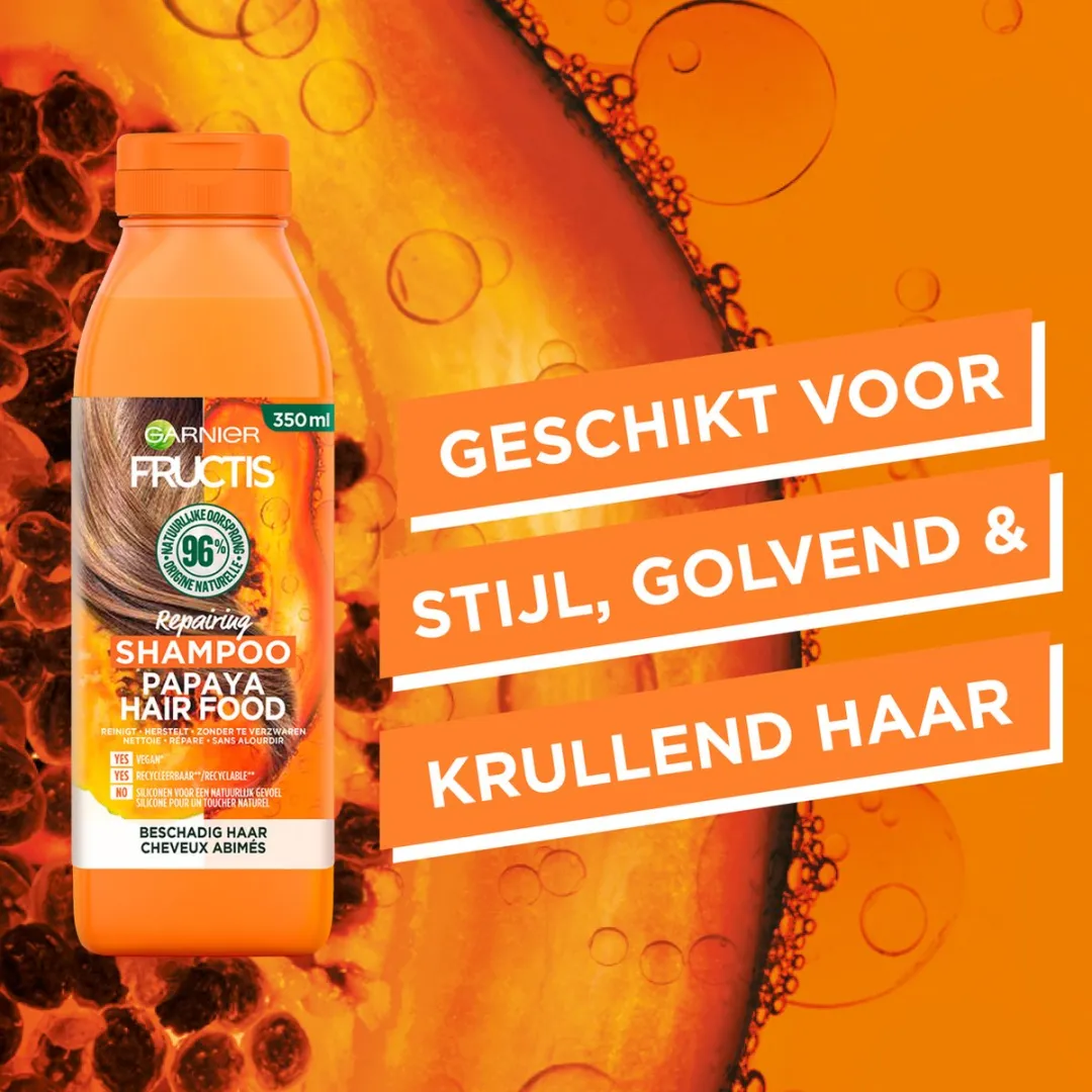 Garnier Fructis Hair Food Papaya Shampoo - 6x350ml