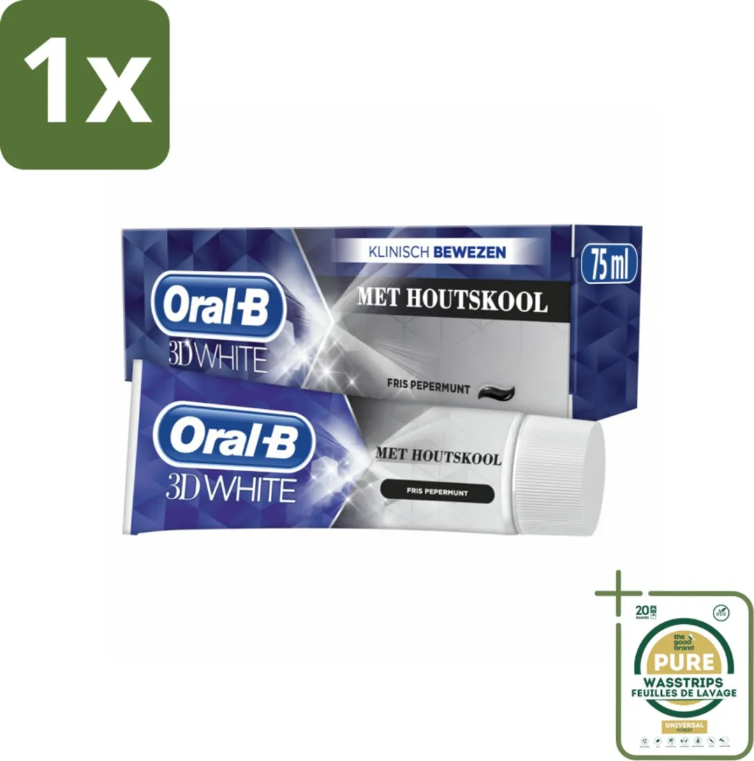 Oral-B Tandpasta 3D White Houtskool 75ml