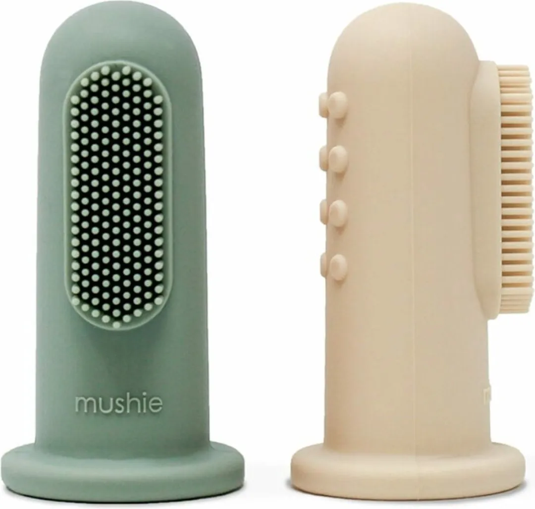 Mushie Baby Tandenborstel Shifting Sand + Blue