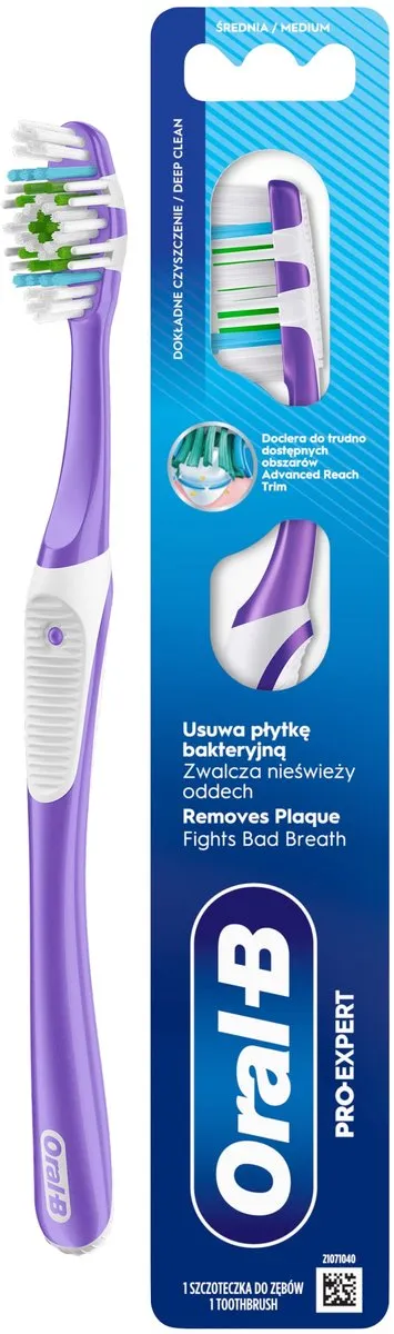 Oral-B Pro-Expert Medium Tandenborstel - Blauw/ Groen/ Paars/ Wit
