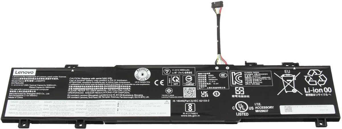 Lenovo 5B11Q32535 Laptopbatterij 57Wh