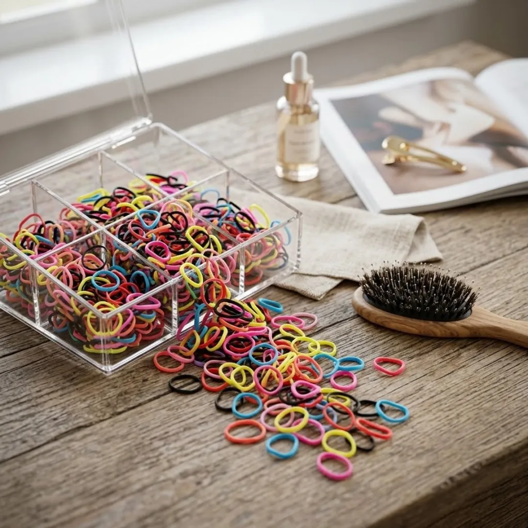 NuveX Mini Haar Elastiekjes 1000 Stuks - Felle Multikleur