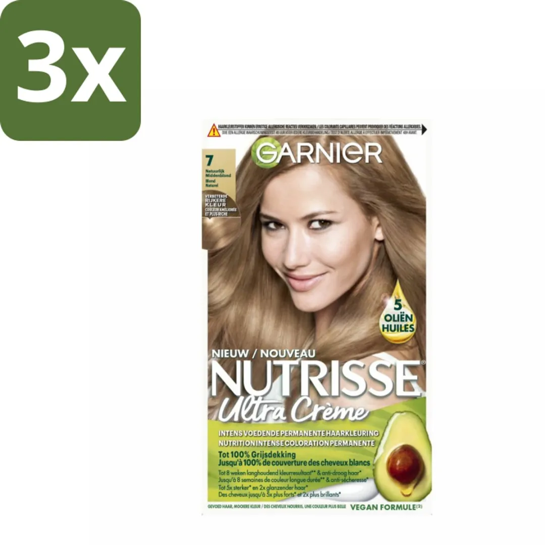 Garnier Nutrisse Ultra Crème 7 Natuurlijk Blond Haarkleuring