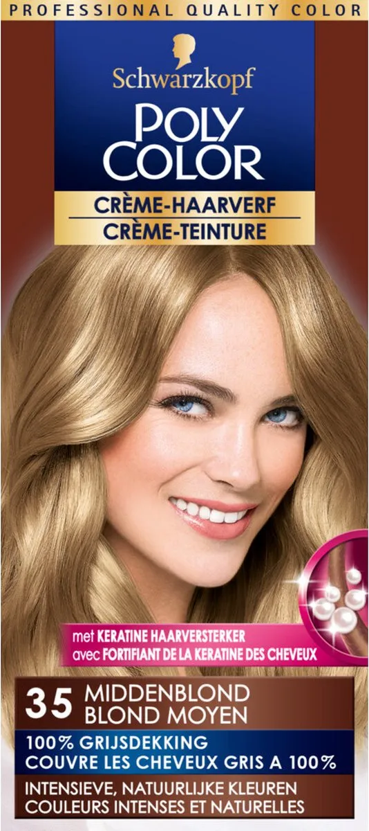 Schwarzkopf Poly Color Haarverf Creme Middenblond 90ml - 3 Stuks