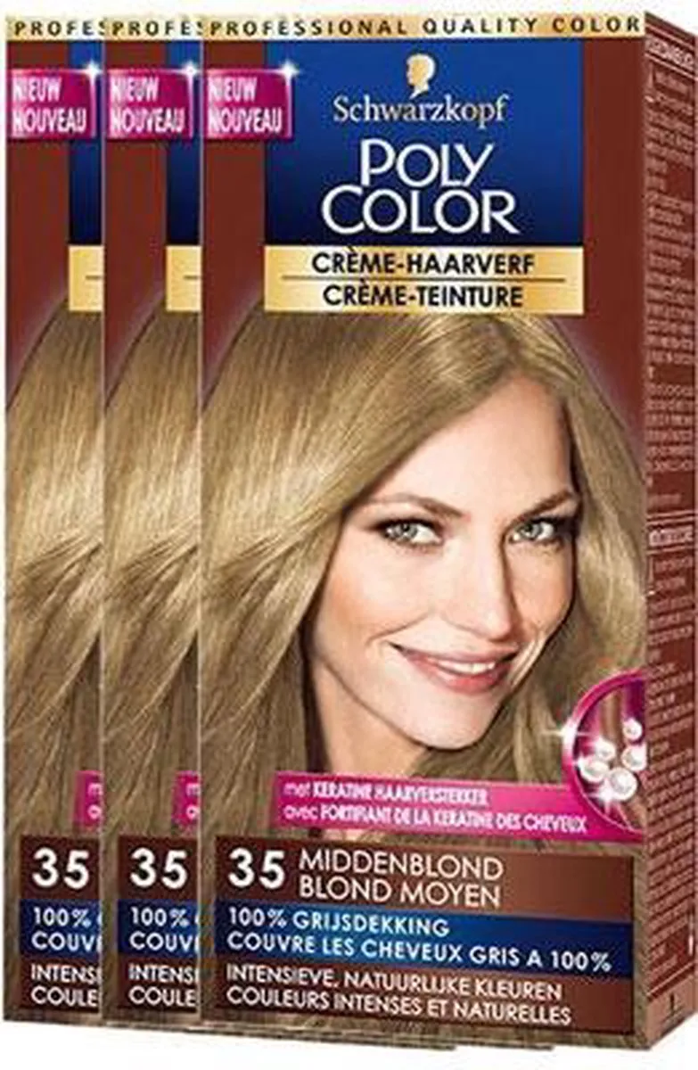 Schwarzkopf Poly Color Haarverf Creme Middenblond 90ml