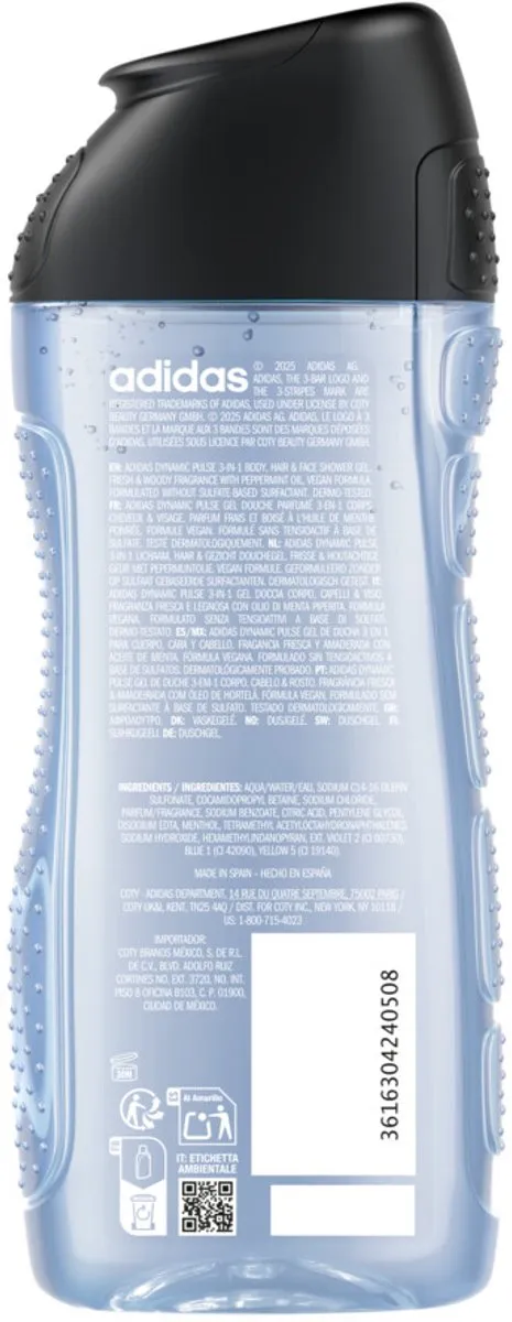 Adidas – Douchegel 3-in-1 – Dynamic Pulse – 250 ml - 1 stuk
