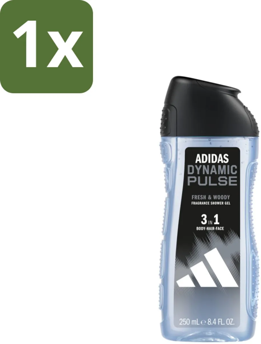 Adidas – Douchegel 3-in-1 – Dynamic Pulse – 250 ml - 1 stuk