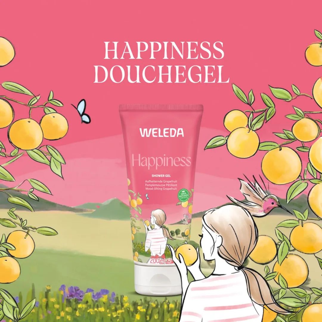 Weleda Aroma Shower Happiness Douchegel 200ml - Grapefruit & Mandarijn