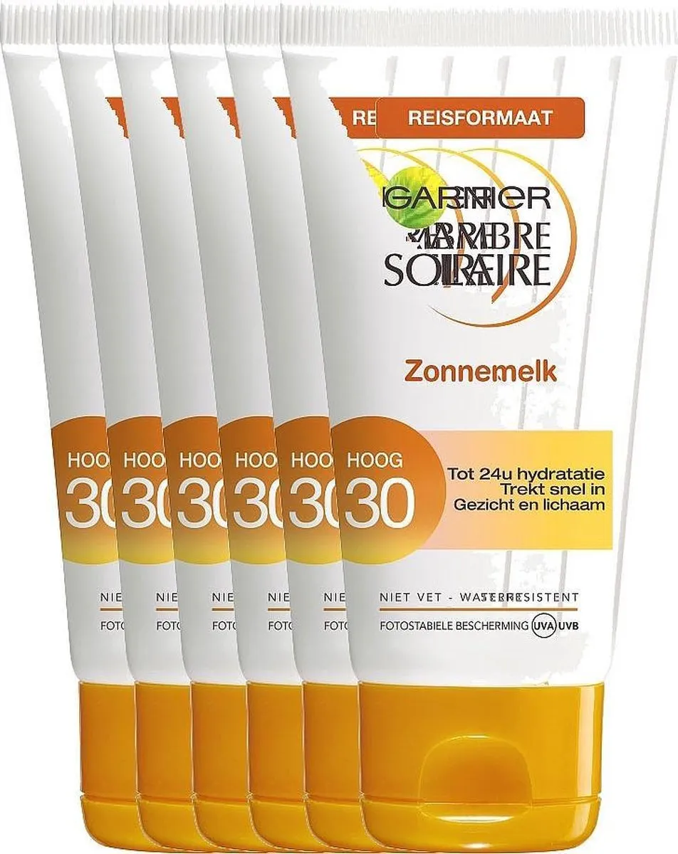 Garnier Ambre Solaire Zonnemelk SPF 30 AS On The Go 6x50ml