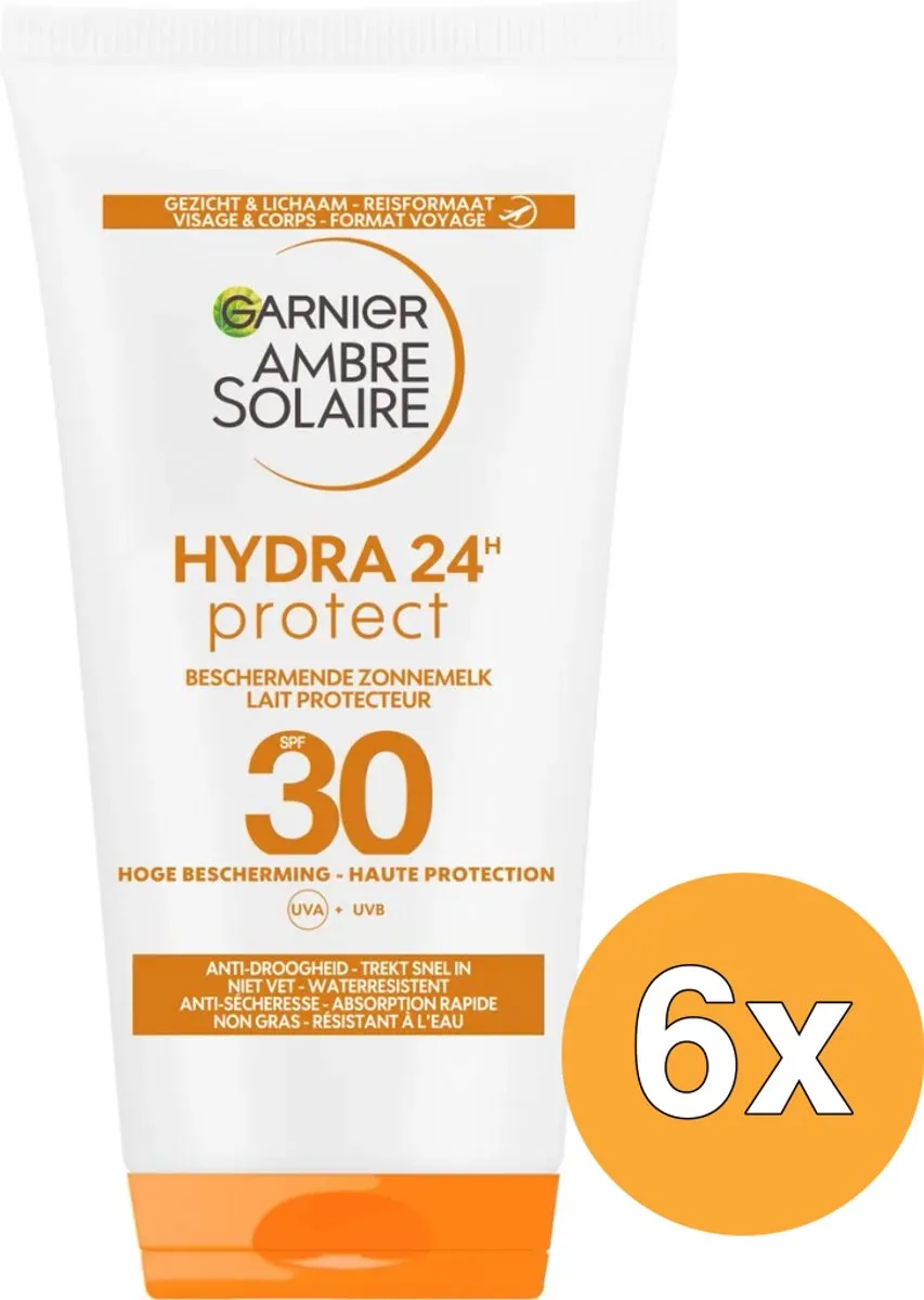 Garnier Ambre Solaire Zonnemelk SPF 30 AS On The Go 6x50ml