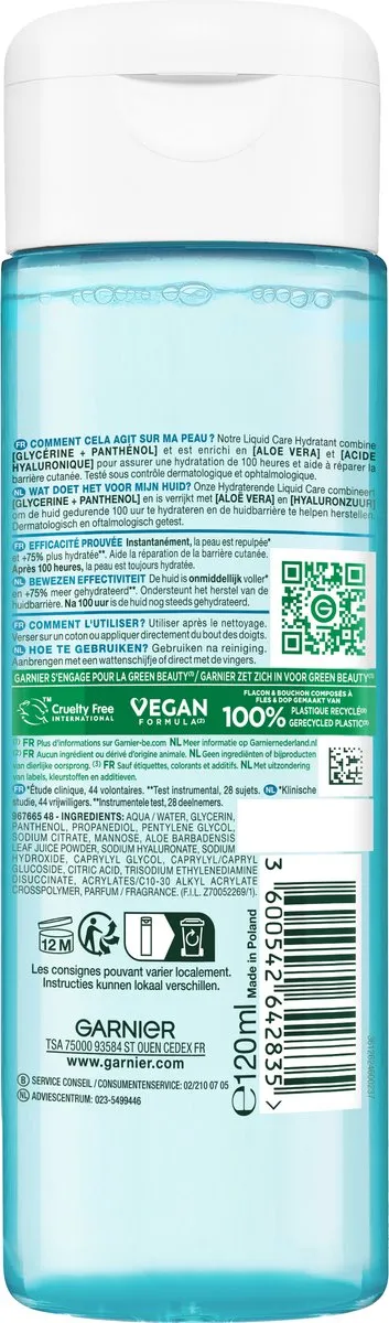 Garnier Hyaluron Hydraterende Liquid Care 120ml