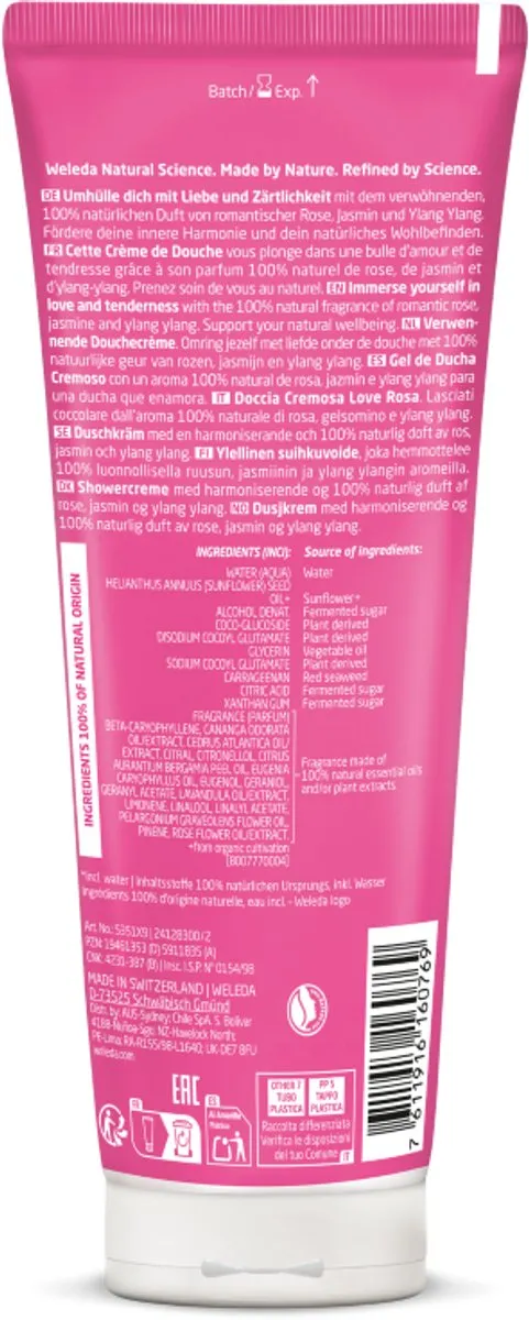 Weleda Aroma Shower Love Douchecrème 200ml - afbeelding 6 van 6