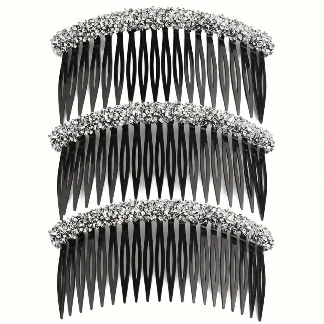NuveX Strass Haar Kammen 3 Stuks