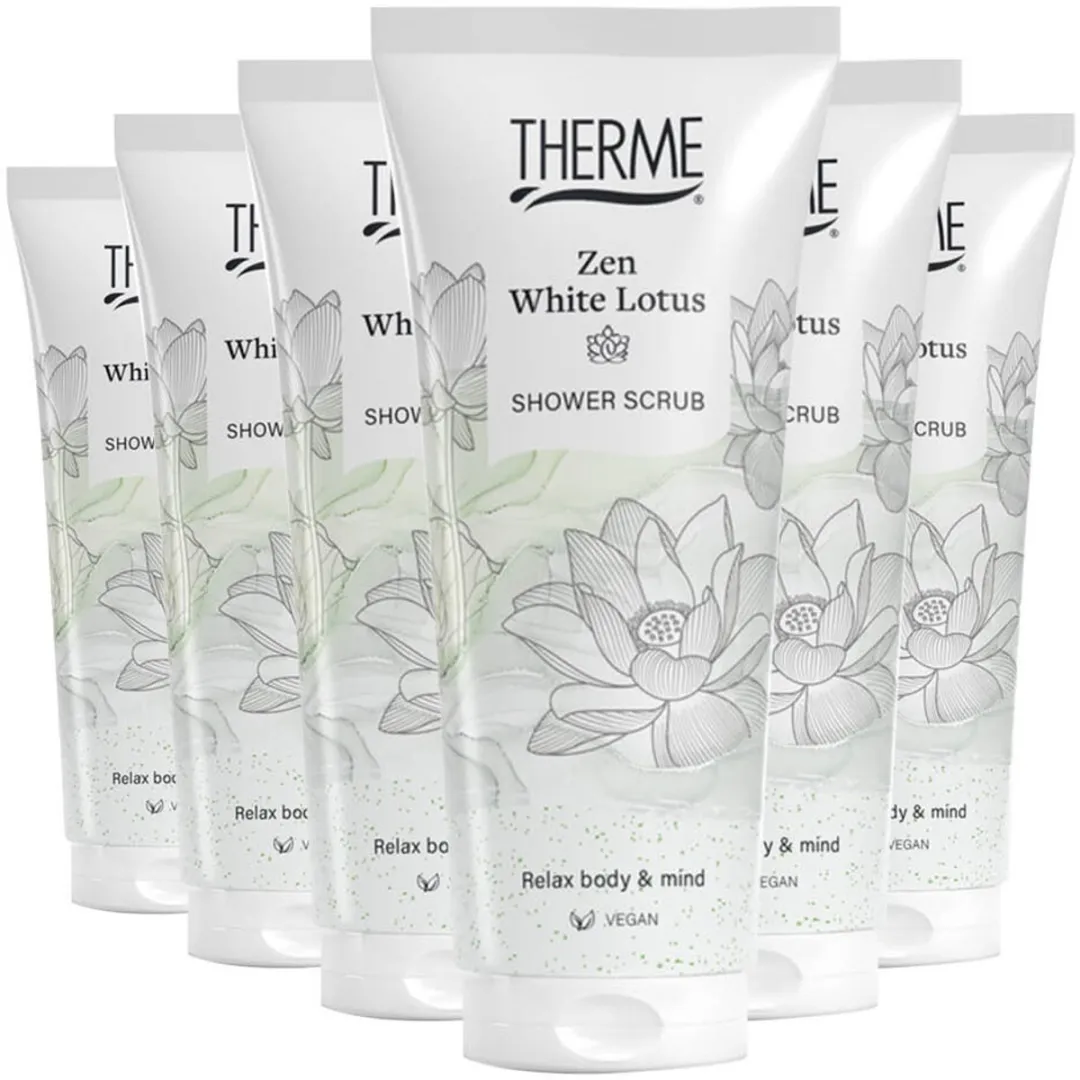 Therme Zen White Lotus Shower Scrub 200ml - 6 Stuks
