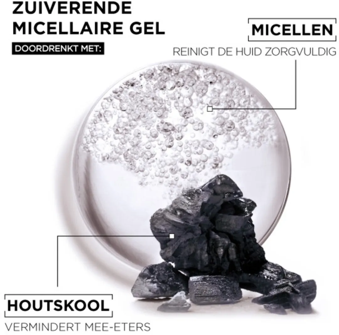 Garnier SkinActive Micellair Reinigingswater Jelly-water Charcoal 6x400ml