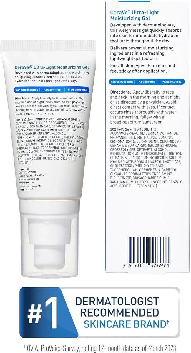 CeraVe Ultra-Light Moisturizing Gel - 52ml