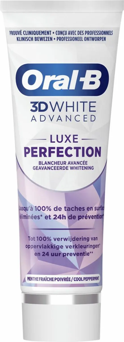 Oral-B 3D White Luxe Perfection Tandpasta 75ml - 12 Stuks