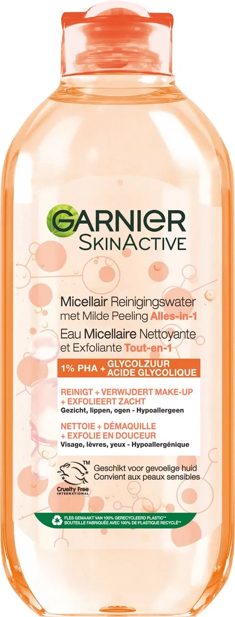 Garnier SkinActive Micellair Reinigingswater 400ml - met 1% PHA & Glycolzuur