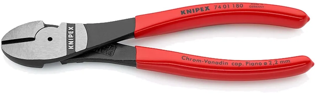 Knipex 74 01 180 Kracht-Zijsnijtang 180mm - Gepolijst