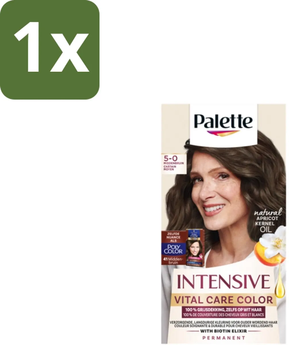 Schwarzkopf Poly Palette 5-0 Middenbruin Haarverf 115ml