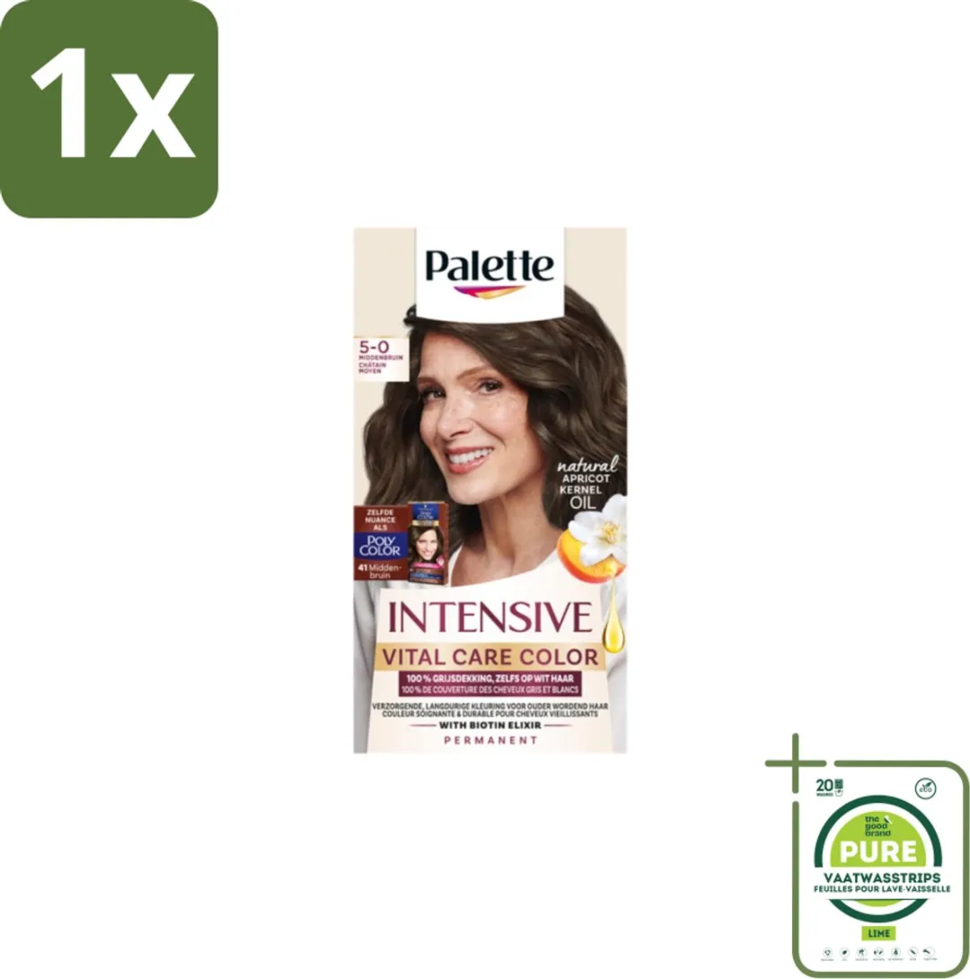 Schwarzkopf Poly Palette 5-0 Middenbruin Haarverf 115ml