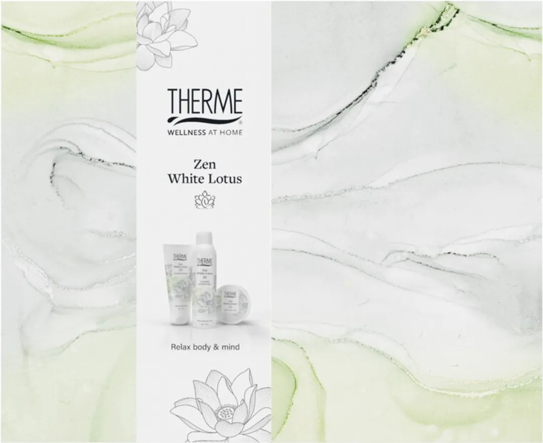 Therme Zen White Lotus Geschenkset - Douchegel, Scrub & Bodylotion 598g