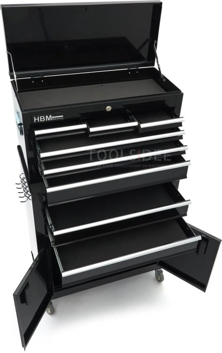 HBM Gereedschapswagen Model 2 - 7 Lades - Zwart