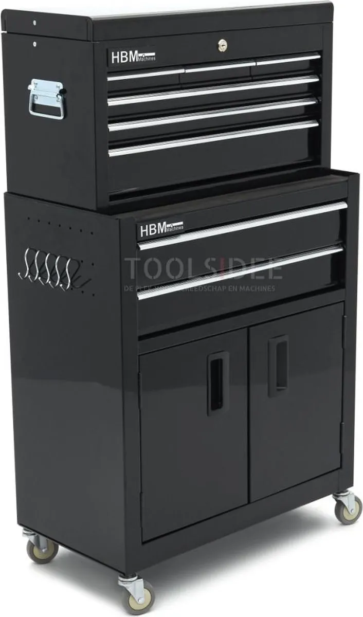 HBM Gereedschapswagen Model 2 - 7 Lades - Zwart