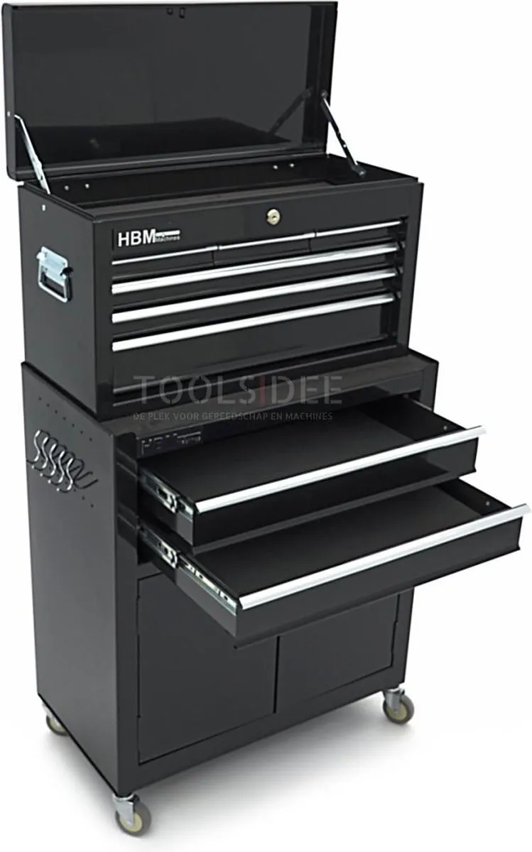 HBM Gereedschapswagen Model 2 - 7 Lades - Zwart - afbeelding 6 van 6