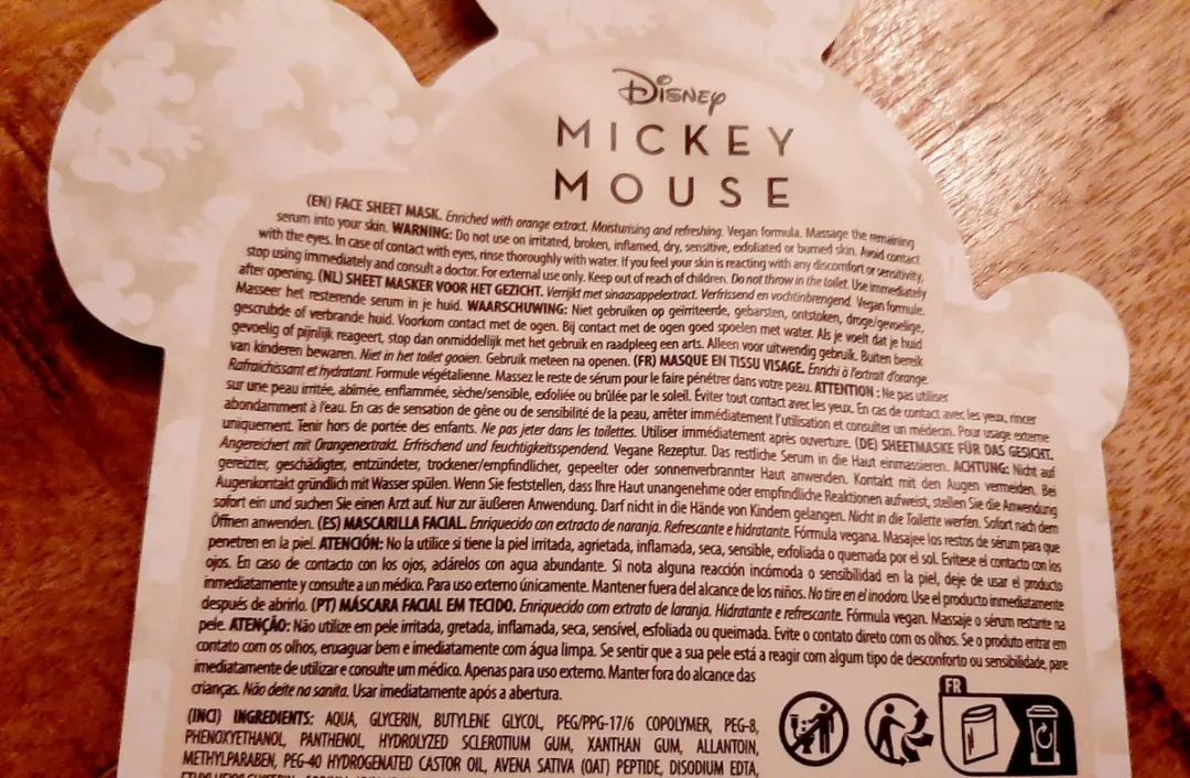 Disney Mickey Mouse Gezichtsmasker - 23ml - Beige