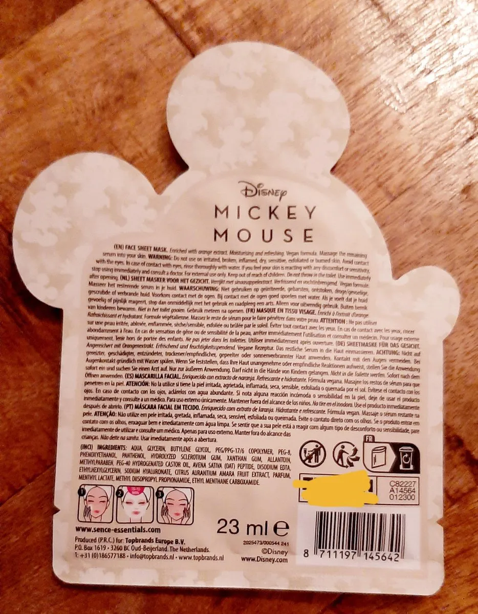 Disney Mickey Mouse Gezichtsmasker - 23ml - Beige