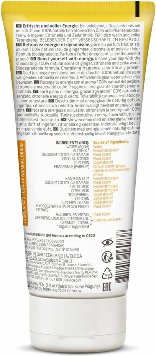 Weleda Aroma Shower Energy Douchegel 200ml