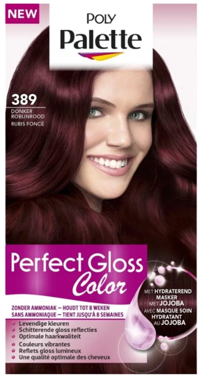 Schwarzkopf Poly Palette Haarverf 389 Donker Robijnrood - 345ml