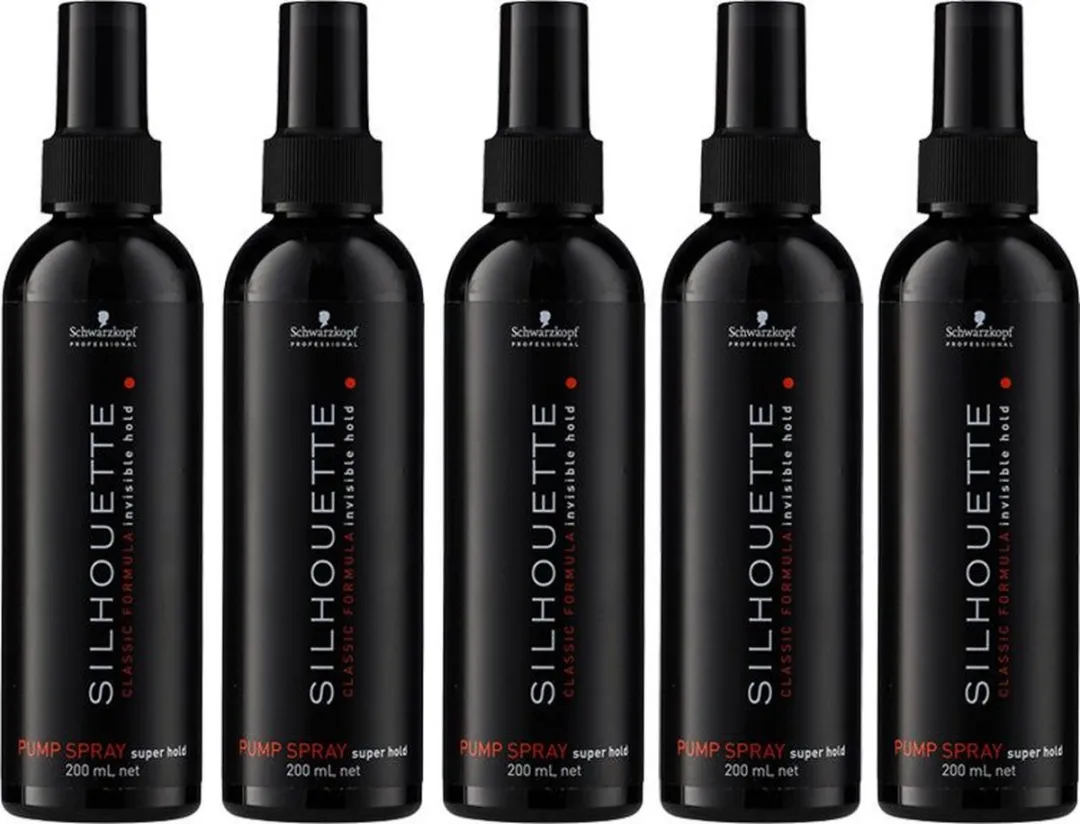 Schwarzkopf Silhouette Super Hold Pumpspray 200ml - 5 Stuks