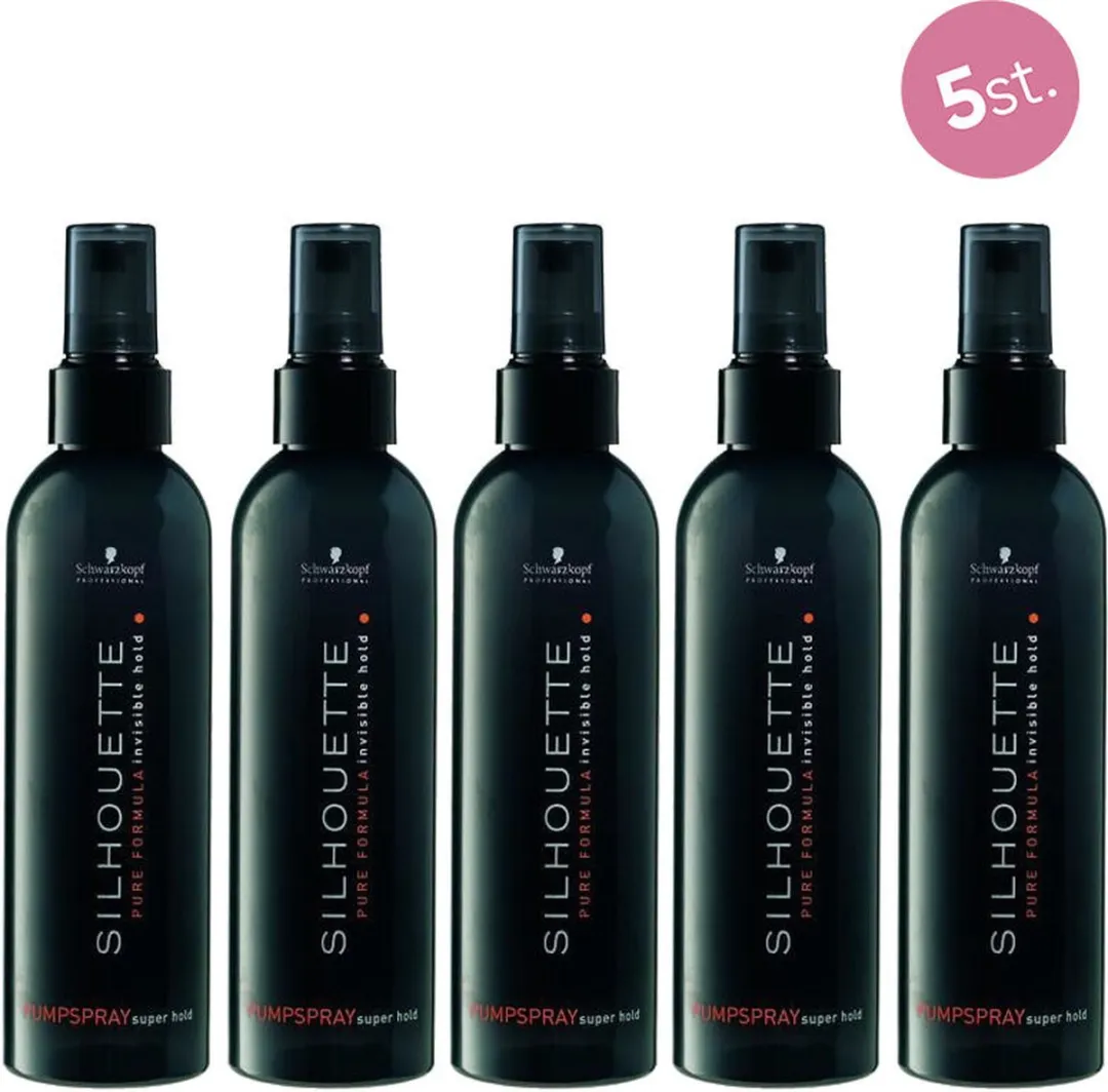 Schwarzkopf Silhouette Super Hold Pumpspray 200ml - 5 Stuks