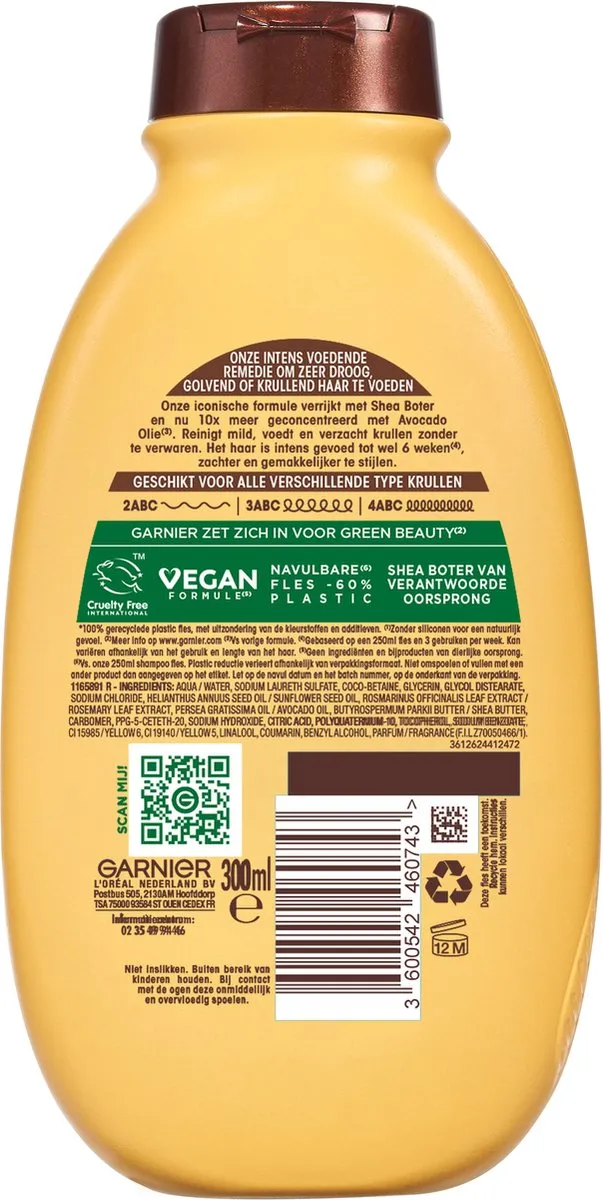 Garnier Loving Blends Shampoo Avocado Olie & Shea Boter 300ml - afbeelding 6 van 6