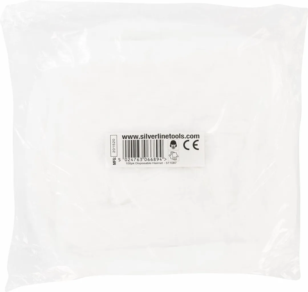 Silverline Wegwerp Haarnetjes 100 Stuks - Wit