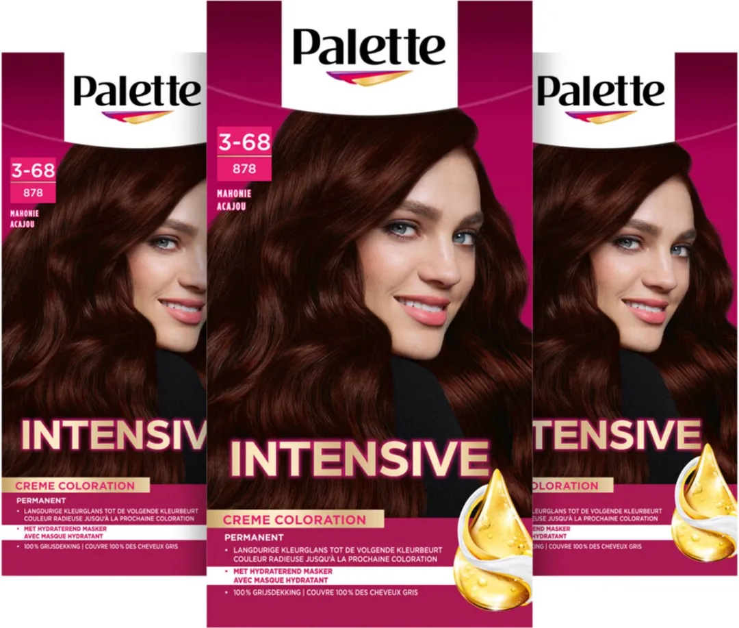 Schwarzkopf Poly Palette Haarverf 878 Mahonie - 3x115ml