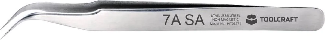 TOOLCRAFT TO-5861037 Precisiepincet 120mm - 7a SA Sikkelspits - Gebogen 55°