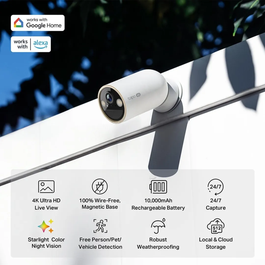 TP-Link Tapo C460 Beveiligingscamera 4K - Wit