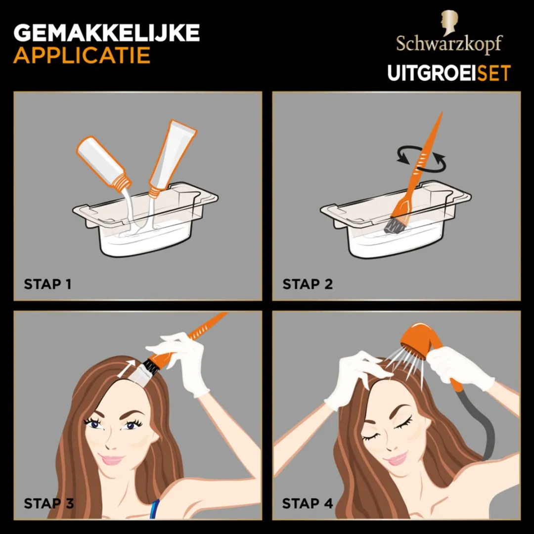 Schwarzkopf Uitgroeiset Haarverf Goudbruin R2 - 6 Stuks