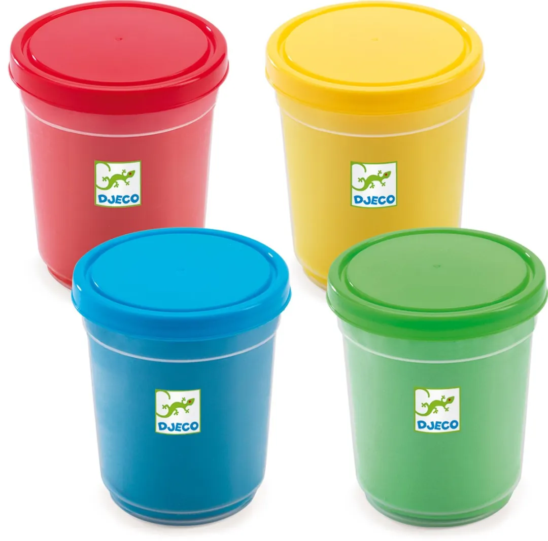 Djeco Boetseerklei 4x140ml Klassieke Kleuren - afbeelding 6 van 6