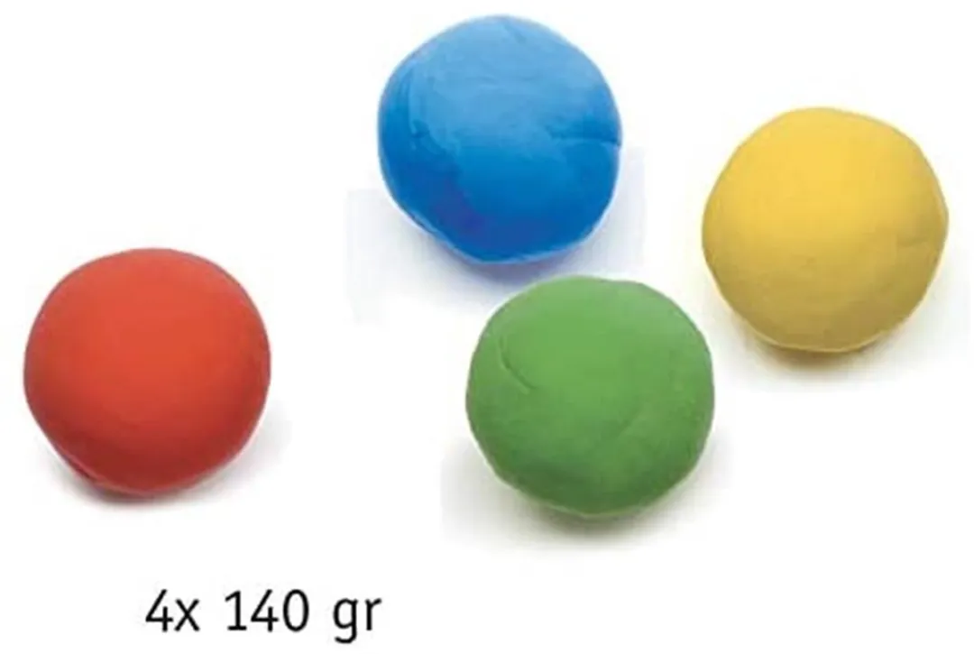 Djeco Boetseerklei 4x140ml Klassieke Kleuren