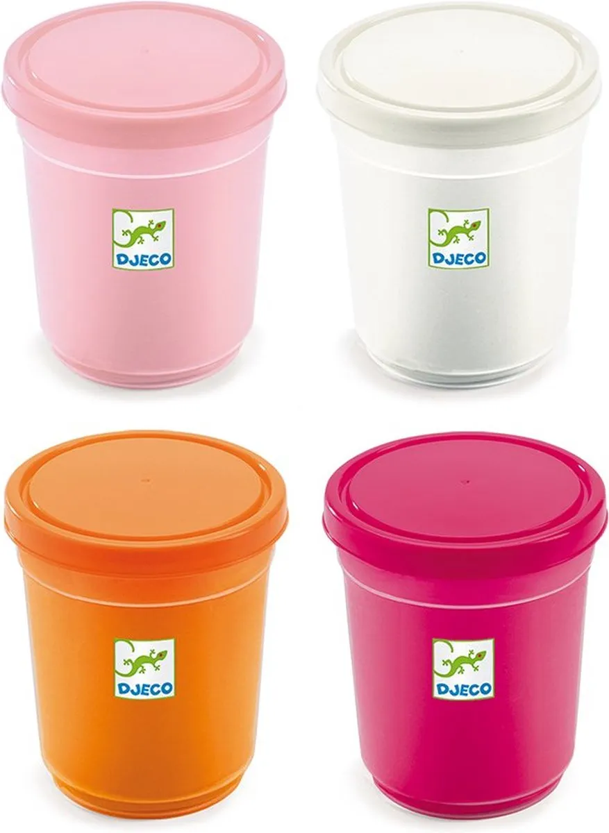 Djeco Boetseerklei 4x140ml Klassieke Kleuren